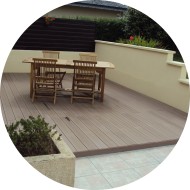 aménagement d'une terrasse de couleur brun noisette aménagement d'une terrasse de couleur brun noisette